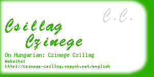 csillag czinege business card